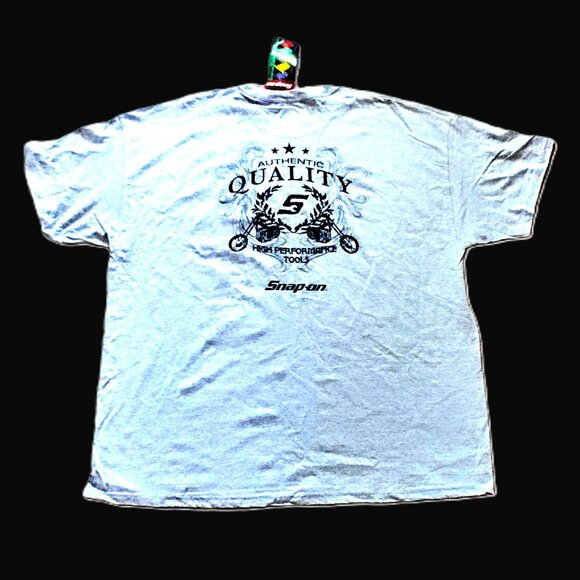 SNAP-ON Men's 2XL Heather Gray SS Tee (HANES) ~ MOTORCYCLE Graphics ~ NE… - Picture 1 of 14